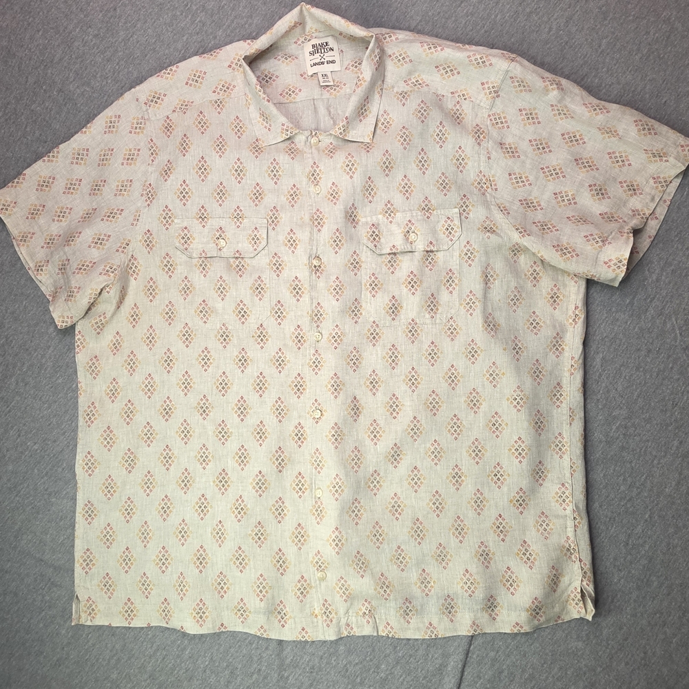 Lands' End Blake Shelton X Casual Button Down Shirt - Cream